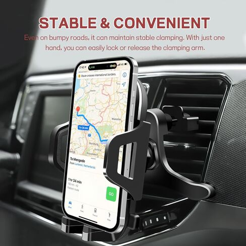 Car Phone Holder, Strong Suction Cup Dashboard Cellphone Holder for Car, Extendable&Foldable, 360° Adjustable Vehicle Phone Mount with Air Vent Hook, Universal Fit All Smartphones (2 in 1) in Kuwait