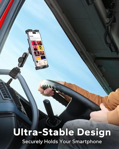 Car & Truck A-Pillar Grab Handle Phone Mount, Anti-Vibration Aluminum Arm in Saudi Arabia