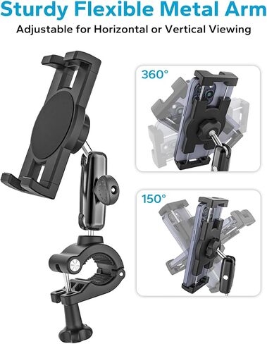 Car & Truck A-Pillar Grab Handle Phone Mount, Anti-Vibration Aluminum Arm in Saudi Arabia