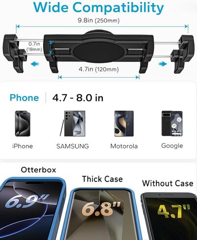 Car & Truck A-Pillar Grab Handle Phone Mount, Anti-Vibration Aluminum Arm in Saudi Arabia