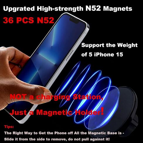 20mm Ball Socket Arm with Magnetic Phone Holder for Magsafe & All Smartphones – Compatible with Bulletpoint Mounting Solutions | Heavy-Duty Aluminum Arm (Round) in Saudi Arabia