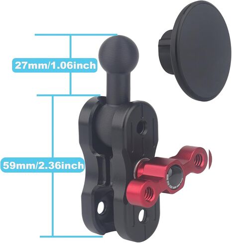 20mm Ball Socket Arm with Magnetic Phone Holder for Magsafe & All Smartphones – Compatible with Bulletpoint Mounting Solutions | Heavy-Duty Aluminum Arm (Round) in Saudi Arabia