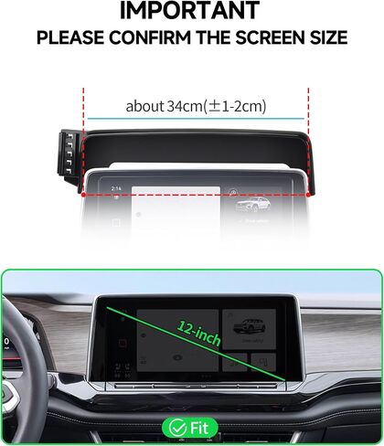 Qi2.2 25W Wireless Charger Car Phone Mount for Volkswagen Atlas 2024-2026 in Saudi Arabia