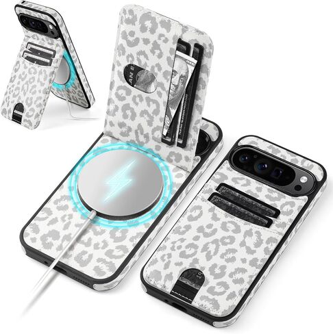 SkyEagle متوافق مع Magsafe لهاتف Google Pixel 9 Pro XL، جراب محفظة وحامل بطاقات ومسند RFID وغطاء قلاب وفتحات بطاقة الائتمان من جلد البولي يوريثان للرجال والنساء، لهاتف Pixel 9 Pro XL 6.73 بوصة، أرجواني in Saudi Arabia