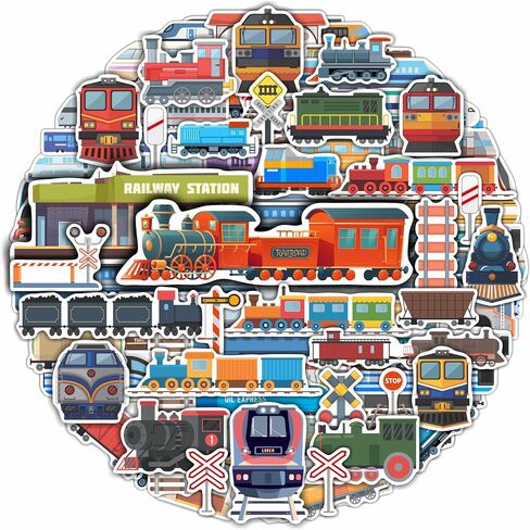 100 Pcs Train Stickers & Decals - Train Party Supplies - Gifts for Women & Men in Saudi Arabia