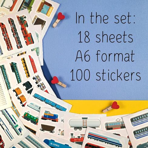 100 Pcs Train Stickers & Decals - Train Party Supplies - Gifts for Women & Men in Saudi Arabia