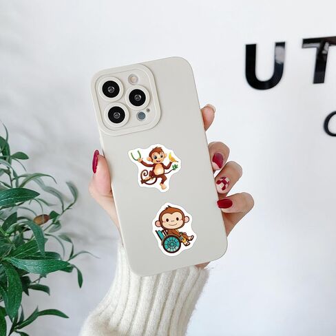 500Pcs Cartoon Monkey Vinyl Stickers Roll in Saudi Arabia
