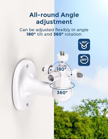 2 Pack Adjustable Security Camera Wall Mount for Arlo Pro, Arlo Pro 2/3/4, Arlo Ultra & Essential Spotlight Camera, 360° Adjustable Indoor Outdoor Mount Bracket (Camera Not Included) in Saudi Arabia
