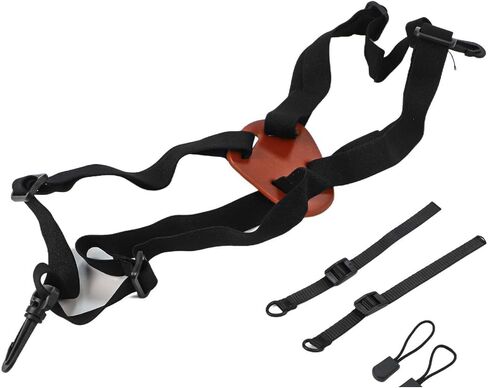Outdoor Binocular and Camera Strap with Adjustable Elastic Cowhide Design for Hunting and Sports for Compatible with Rangefinders in Saudi Arabia
