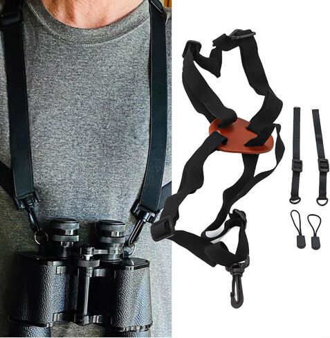 Outdoor Binocular and Camera Strap with Adjustable Elastic Cowhide Design for Hunting and Sports for Compatible with Rangefinders in Saudi Arabia