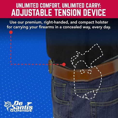 Desantis Cozy Partner IWB Gun Holster - Right Hand Draw, Black in Saudi Arabia
