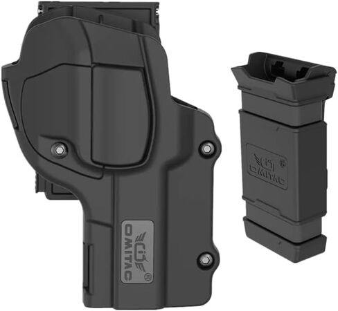 Beretta 92 Holster and 9mm Magazine Pouch - M9 92fs Outside Waistband Open Carry Belt Clip Right Hand Retention Level 2 in Saudi Arabia