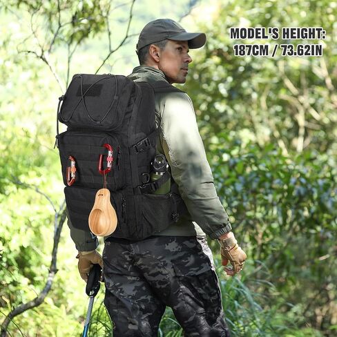 G-raphy 45L Tactical Backpacks for Men, Molle Hiking Daypack, Large Military Camping Trekking Daypack Bug Out Bag in Saudi Arabia