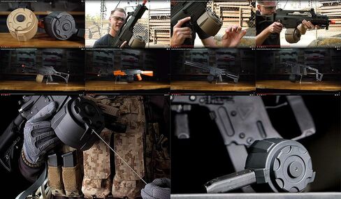 Evike Airsoft - Angel Custom 1500 Round Firestorm AEG Airsoft Drum Flashmag (Model: M4 / Dark Earth) in Saudi Arabia