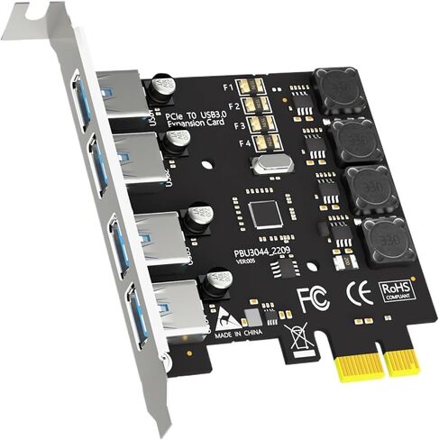 U3044 4-Port USB 3.2 Gen1 5Gbps PCIe Expansion Card in Kuwait