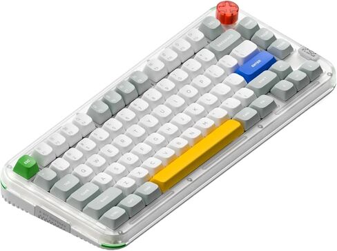 nuphy Kick75 High-Profile Wireless Mechanical Keyboard, 75% Layout Bt/2.4ghz/USB-c Hot-Swappable Gaming Keyboards，Mechanical Keyboard Supports QMK/VIA Programmable, with Volume Knob and RGB Backlight in Kuwait