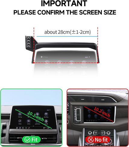 Qi2.2 25W Wireless Charger Car Phone Mount for Chevrolet Suburban 2021-2024 in Saudi Arabia