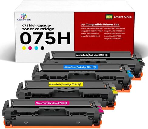 075H 075 High Yield Toner Cartridge Set MF665Cdw Compatible with Canon 075/075H Toner for Canon ImageCLASS MF665Cdw MF662CDW LBP646Cdw LBP647Cdw Printer | 4Pack(Black Cyan Yellow Magenta) in Saudi Arabia