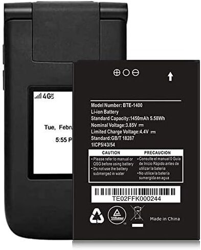 BTE-1400 Battery Replacement for Verizon Orbic Journey V RC2200L 4G LTE Flip BTE-1400 in Kuwait