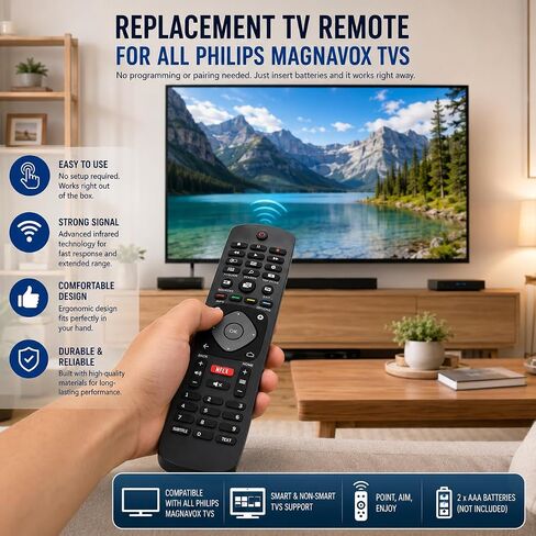Replacement TV Remote for All Philips Magnavox TVs in Saudi Arabia