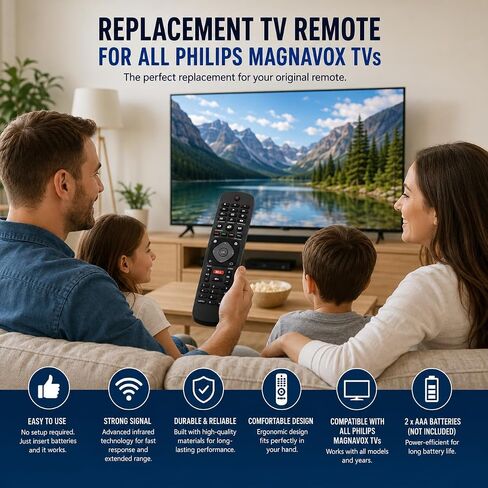 Replacement TV Remote for All Philips Magnavox TVs in Saudi Arabia