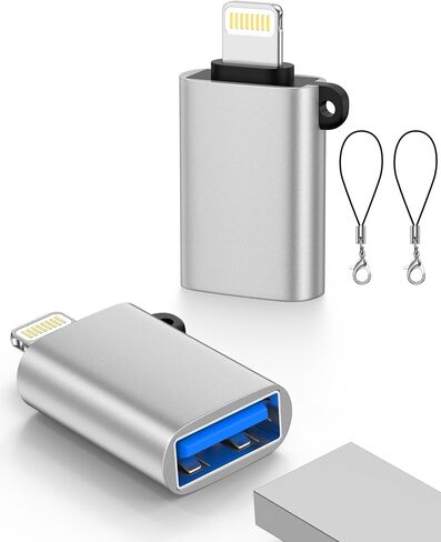 Lightning Male to USB Female Adapter, USB to iPhone OTG Dongle Adapter-2Pcs in Kuwait