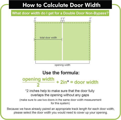 50 in. x 80 in. Double Sliding Barn Door, 2 Unfinished Chalkboard Barn Doors with 18ft Non-Bypass Installation Hardware Kit, Solid Wood Frame, Unassembled, Interior Use Only in Kuwait