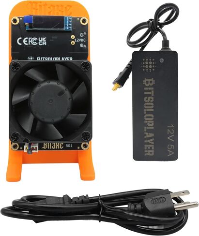 Bitaxe GT Gamma Turbo GT801 Open Sources Bitcoin Miner 801 Model 2.15T 40W Overlock Upto 2.4T Bitcoin Solo Miner PSU Inclued Orange Stand in Kuwait