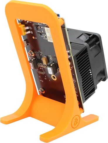 Bitaxe GT Gamma Turbo GT801 Open Sources Bitcoin Miner 801 Model 2.15T 40W Overlock Upto 2.4T Bitcoin Solo Miner PSU Inclued Orange Stand in Kuwait