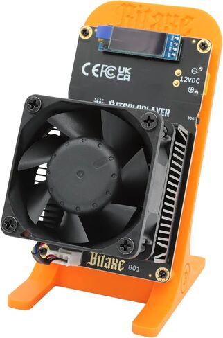 Bitaxe GT Gamma Turbo GT801 Open Sources Bitcoin Miner 801 Model 2.15T 40W Overlock Upto 2.4T Bitcoin Solo Miner PSU Inclued Orange Stand in Kuwait
