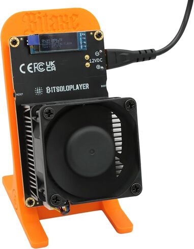 Bitaxe GT Gamma Turbo GT801 Open Sources Bitcoin Miner 801 Model 2.15T 40W Overlock Upto 2.4T Bitcoin Solo Miner PSU Inclued Orange Stand in Kuwait