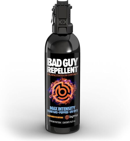 Byrna BGR Pepper Spray - Maximum Stopping Power | Attacker Tracker UV Marking DYE Technology | Military Strength Self-Defense Stream Spray (30 Foot Range) - 1 LB in Saudi Arabia
