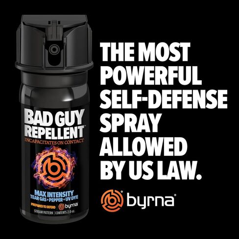Byrna BGR Pepper Spray - Maximum Stopping Power | Attacker Tracker UV Marking DYE Technology | Military Strength Self-Defense Stream Spray (30 Foot Range) - 1 LB in Saudi Arabia