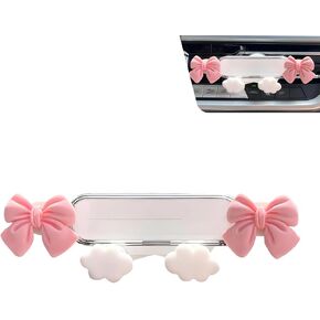 Car Air Vent Phone Mount, Cute Bow & Cloud Automotive Phone Holder, 360° Adjustable Rotation Vehicle Phone Stand, Universal for Most Cars, SUVs, Trucks (Style 1) in Saudi Arabia