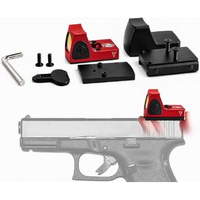 Gotical Mini Red Dot Reflex Sight, 2 MOA Red Dot Sight for Glock & RMR Cut Pistols, Includes Picatinny Rail Mount, 10 Brightness Levels, Shockproof Aluminum Tactical Optic, Red in Saudi Arabia
