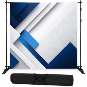 Backdrop Banner Stand Adjustable Heavy Duty Telescopic Banner Stand Step with 1 Carrying Bag for Parties Photo Booth Trade Show,Photo Booth,Wall Exhibitor Background (8 * 8FT) in Saudi Arabia