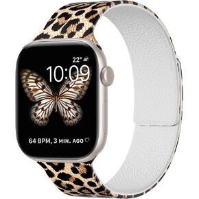 Magnetic Silicone Band with Colorful Trumpet Vine for Apple Watch Women Men in Saudi Arabia