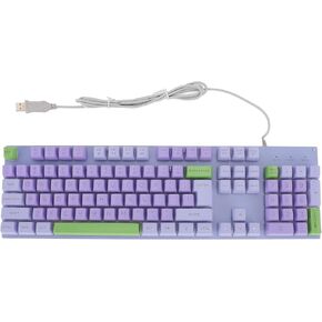 Wired Gaming Keyboard Big Character Backlit Seniors No Delayed Response Laptop Keyboard (Purple) in Saudi Arabia