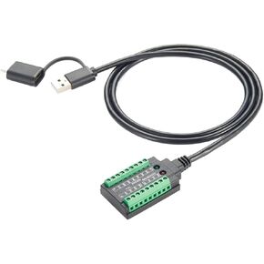 4-in-1 USB to RS232 RS485 RS422 TTL 3.3V 5V Serial Adapter Cable FT232RL Chip Dual Port USB-A & USB-C in Saudi Arabia