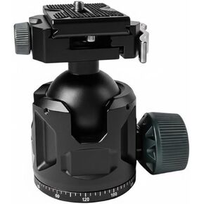 Camera Tripod Head Panoramic Gimbal Ball Head Mount Quick Release Base Tilt Rotation Stabilizing Bracket Aluminum Alloy Build Heavy Load Support Suitable for Studio Portrait, Large Gimbal in Saudi Arabia