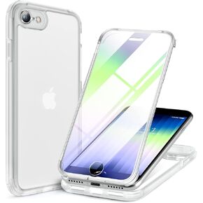 Miracase for iPhone SE Phone Case 3rd/2nd Generation 2022 2020 Full-Body with Built-in Glass Screen Protector, Heavy Duty 360° Protective Shockproof Bumper Cover for iPhone 8/SE, Purple in Kuwait