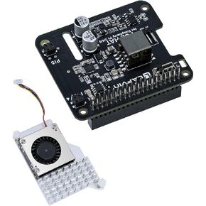 LAFVIN POE HAT for Raspberry Pi 5/4B/3B+, IEEE 802.3af/at Compliant, 5V 4.5A & 12V 2A Dual Output, PoE Ethernet Power Supply Expansion Board with GPIO Header & Installation Kit in Saudi Arabia