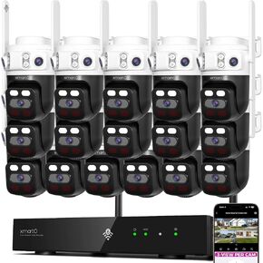 XMARTO 6MP Tri-Lens PTZ WiFi6 Security Camera System, 16-Cam 16CH 4K NVR in Saudi Arabia