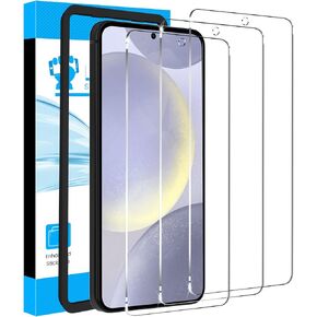 LYWHL 3 Pack for Samsung Galaxy S24 Plus Tempered Glass Screen Protector with Easy Installation Frame, Military Grade Shatterproof Durable Bubble Free, Sensitive Touch Compatible Fingerprint Unlock in Saudi Arabia