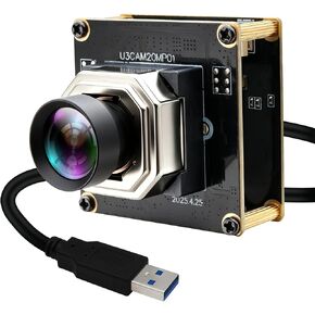 20MP Autofocus USB3.0 Security Camera,3840P 60° HFOV No Distortion Lens, Plug and Play for PC Raspberry Pi Jetson Nano,Compatible with Windows Linux Mac OS for Laser Engraver 3D Printer in Saudi Arabia