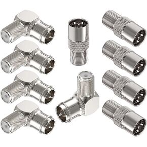 RG6 Coaxial Quick Connector 10 Pack, F-Type Coax RG6 Male to Female Quick Push On Coaxial Cable Adapter Extender for RG6 Coaxial Cable, TV, Amplifier, Antenna, RV, Modem in Kuwait