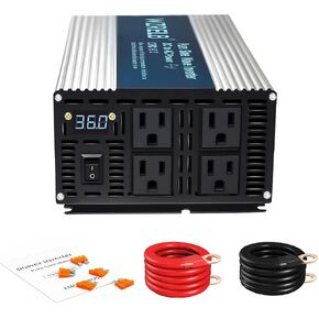 WZRELB 2000W Pure Sine Wave Inverter 48V DC to 110V 120V AC Power Converter with LED Display, Off-Grid Portable Power Inverter with 4 AC Outlets for Home, RV, Truck, Camping in Saudi Arabia