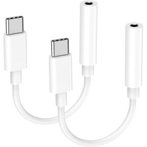 [MFi Certified] 2 Pack Headphone Adapter for iPhone 17,USB Type C to 3.5mm Female Headphone Jack Adapter Aux Audio Dongle Compatible with Apple iPhone 17/17Air/17Pro/16/16Pro/Pro/15/15 Pro/15 Pro Max in Saudi Arabia