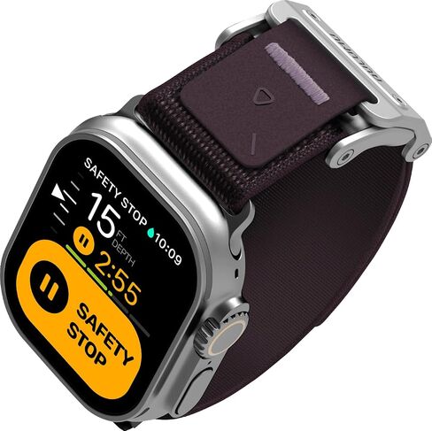 Aulumu A11 v2 for Apple Watch Ultra 49mm Band for Men Mag Buckle Slim Band Designed | for Apple Watch Ultra 3/2/1 49mm, Series 11/10/9/8/SE2/7/6/SE/5/4[46mm/45mm/44mm] | Carbon Black in Saudi Arabia