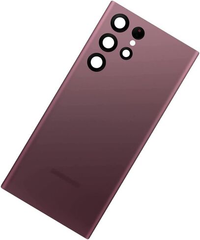 Galaxy S22 Ultra Back Glass Cover Waterproof Housing Door with Camera Glass Lens and Tape Parts Replacement Compatible with Samsung Galaxy S22 Ultra S908 All Versions+ Tools (Burgundy) in Saudi Arabia
